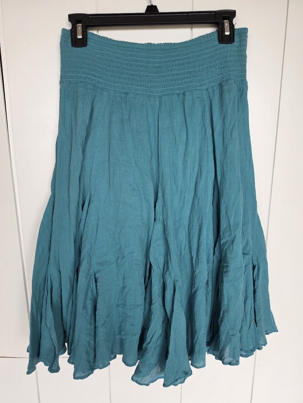 Anthropologie Fei Turquoise Handkerchief Skirt (S)